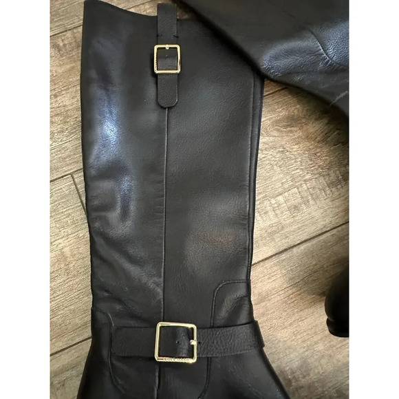 Cole Haan Grand.OS Leather Lugg Sold Heel Tall Boots Size 8B - Picture 4 of 8